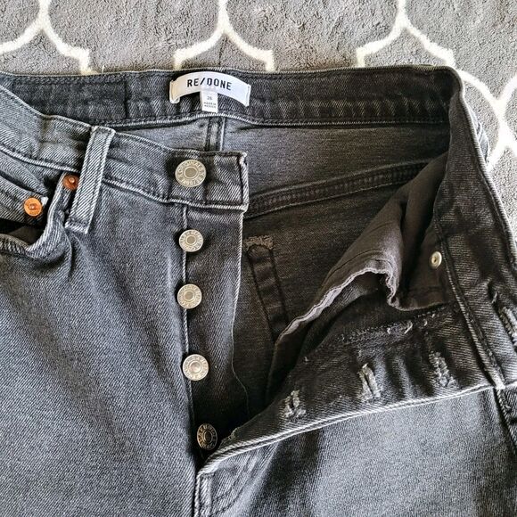 Re/Done Black Straight Leg Jeans - Picture 2 of 9